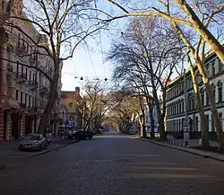 View of the street in the direction of Central Railway Station