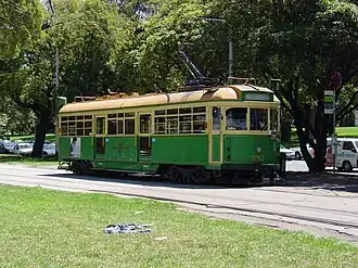 A W6-class tram on Victoria Street