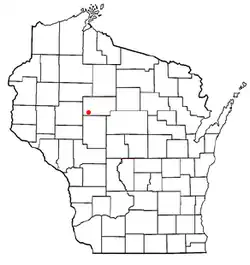 Location of Roosevelt, Taylor County, Wisconsin
