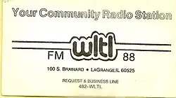 WLTL business card, circa 1987
