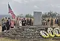 WWII veterans and guests at a wreath-laying ceremony at Mount Suribachi on March 25, 2017