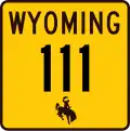 Wyoming Highway 111 marker