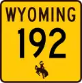 Wyoming Highway 192 marker