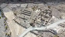 An aerial view of Eisa Al Thahabi's farmhouse shows the extent of what was, for its time, an unusually large and sophisticated building.