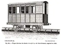 Steering car of the atmospheric railway, abolished in 1859.