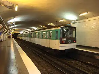 MF 67 rolling stock on Line 3 at Wagram