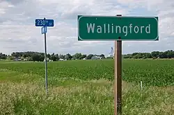 Approaching Wallingford whilst heading north on Iowa Highway 4.