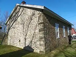 Rear view of the Wallington Cobblestone Schoolhouse