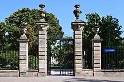 The entrance gate at Stare Nalewski Street.