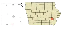 Location of Coppock, Iowa