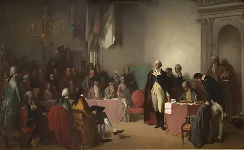Washington Resigning His Commission, 1858