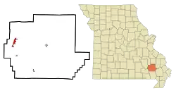 Location of Piedmont, Missouri