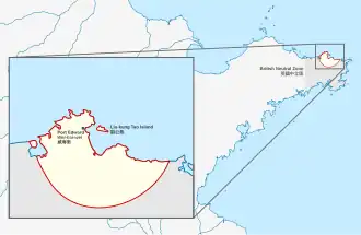 Location of Weihaiwei in Shandong