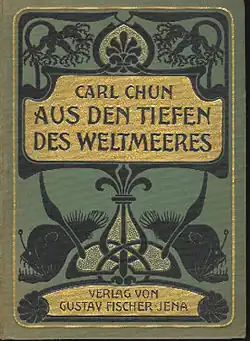 The front cover of Chun's account of the expedition