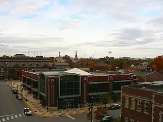 West Lafayette Public Library and Purdue University in background
