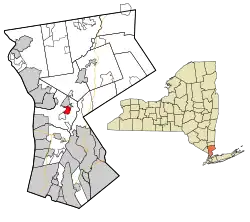 Location of Thornwood in Westchester County, New York