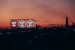 Westinghouse sign in New York, 1972