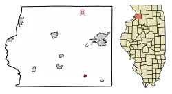 Location of Tampico in Whiteside County, Illinois