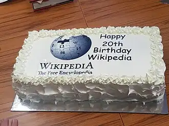 Wikipedia birthday cake