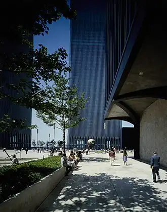 Exterior view from plaza