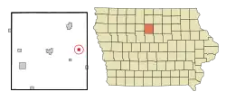 Location of Rowan, Iowa