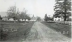 B&W photo of an old dirt road