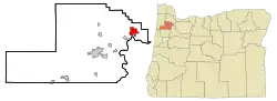 Location in Oregon