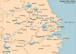 Map of Yangtze Delta city belt