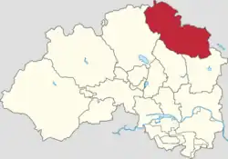 Location within Changping District