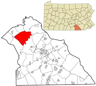 Location in York County and the state of Pennsylvania.
