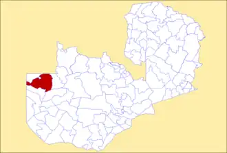 District location in Zambia
