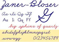 Zaner-Bloser script