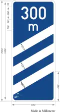 450: Motorway marker (300m before exit)