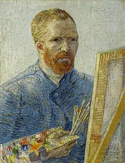 Self-Portrait as a Painter, December 1887 – February 1888, Oil on canvas, 65.1&nbsp;cm × 50&nbsp;cm Van Gogh Museum, Amsterdam (F522)