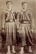 Douwe and Matthijs Walta from Workum, two Dutch Zouaves serving under Pope Pius IX in 1870