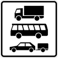 Trucks, busses and cars with trailers