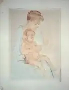 The manicure, painting by Mary Cassatt