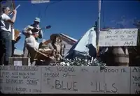 An Apex Club foat celebrating singing and drinking, date unknown