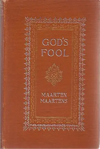Kaft van de Amerikaanse editie van God's Fool, verschenen bij D. Appleton and Company, New York