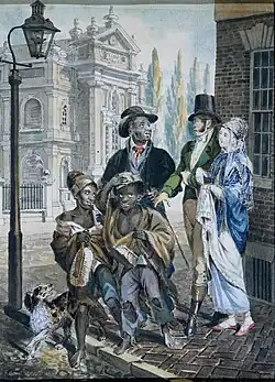 "Worldly Folk" Questioning Chimney Sweeps and Their Master before Christ Church, Philadelphia