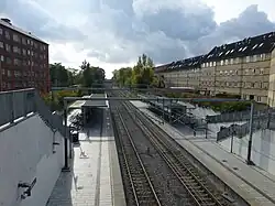 Het station gezien vanaf de brug.
