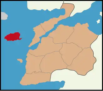 Kaart van Gökçeada