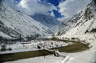 De rivier de Grote Zab