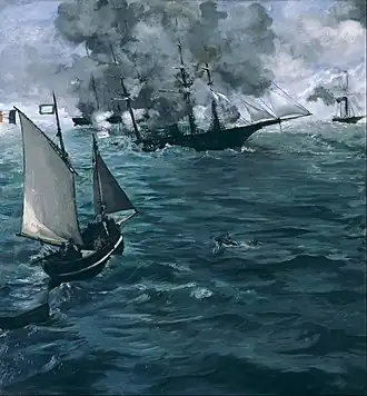 De slag tussen de USS Kearsarge en de CSS Alabama (1864)