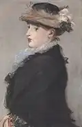 Méry Laurent au chapeau garni de fleurs (Manet, 1882)