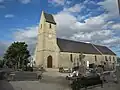 De kerk van Gouville-sur-Mer