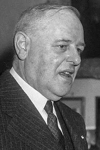 Hamilius in 1951 tijdens een bezoek aan Den Haag