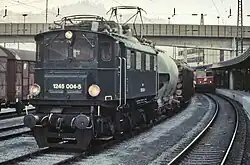 Lok 1245 004 met goederentrein (1990)