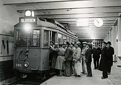 De premetro in station Ringvägen op 8 september 1933