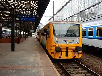 Een driedelige RegioNova op Praha hlavní nádraží